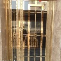 درب استیل طلایی مدل s12
